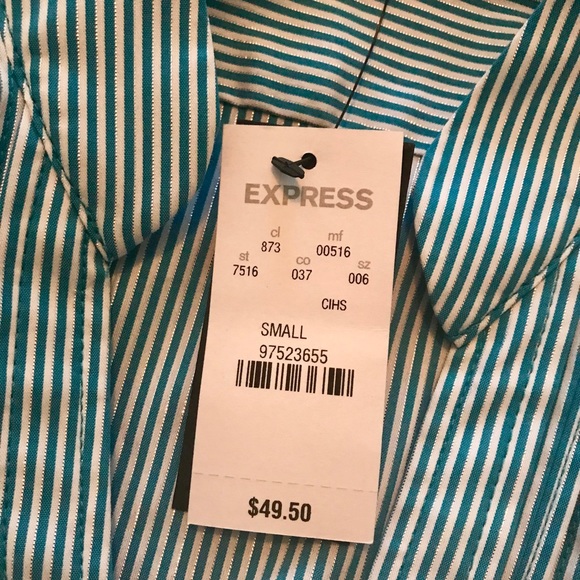 EXPRESS DESIGNSTUDIO TEAL TOP - NWT - Picture 4 of 4